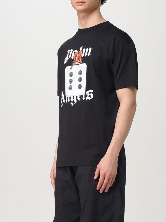 25SS 팜앤젤스 반팔 티셔츠 PMAA001S25JER00B 1003 Black - PALM ANGELS