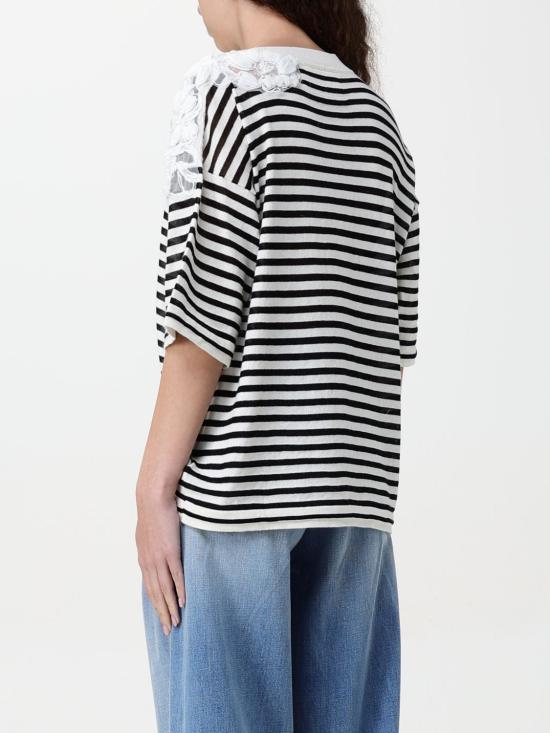 25SS 에르마노 설비노 반팔 티셔츠 D465L724APRETQ A4626 White - ERMANNO SCERVINO