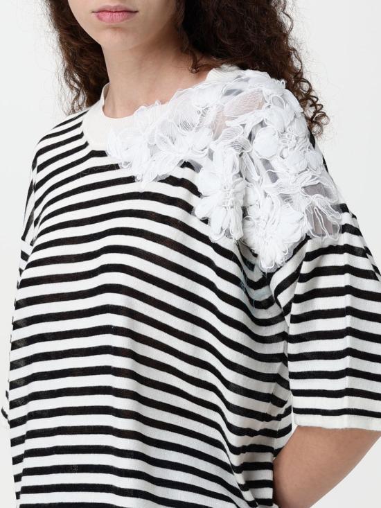 25SS 에르마노 설비노 반팔 티셔츠 D465L724APRETQ A4626 White - ERMANNO SCERVINO