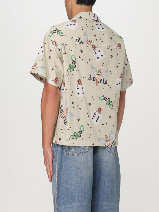 25SS 팜앤젤스 반팔 셔츠 PMGG00AS25FAB005 0B84 Ivory - PALM ANGELS