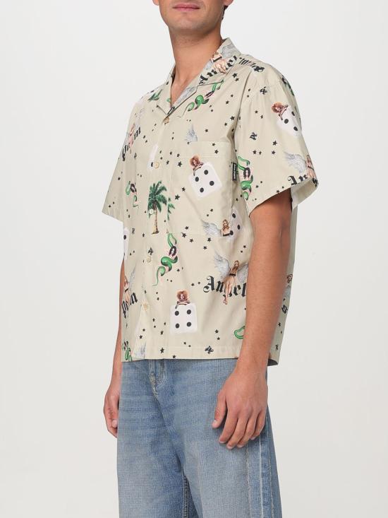 25SS 팜앤젤스 반팔 셔츠 PMGG00AS25FAB005 0B84 Ivory - PALM ANGELS