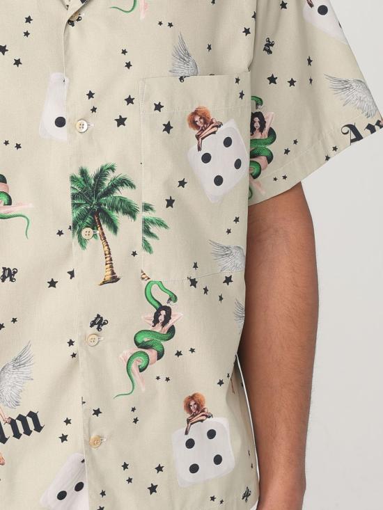 25SS 팜앤젤스 반팔 셔츠 PMGG00AS25FAB005 0B84 Ivory - PALM ANGELS