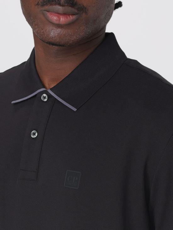 25FW 씨피 컴퍼니 폴로 티셔츠 18CLPL001A005263W 999 Black - C.P. COMPANY