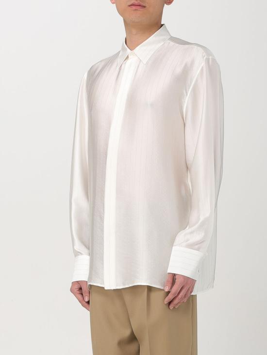 25FW 생로랑 긴팔 셔츠 819096Y2L91 9988 Silver - SAINT LAURENT