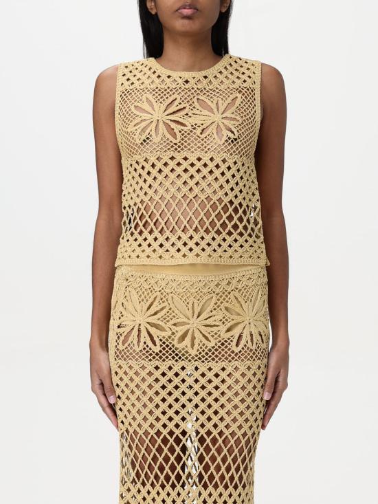 25FW 핑코 민소매 티셔츠 104733A2FF C43 Yellow