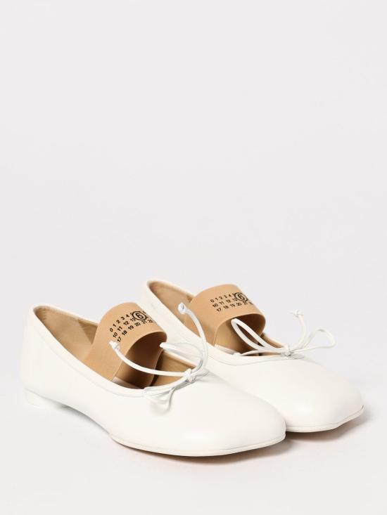 25SS MM6 메종마르지엘라 플랫 슈즈 S59WZ0099P3628 T1003 White - MM6 MAISON MARGIELA