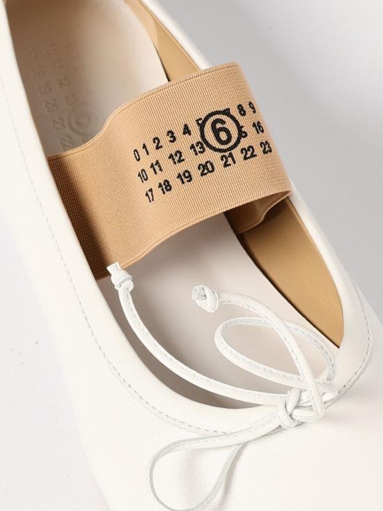 25SS MM6 메종마르지엘라 플랫 슈즈 S59WZ0099P3628 T1003 White - MM6 MAISON MARGIELA