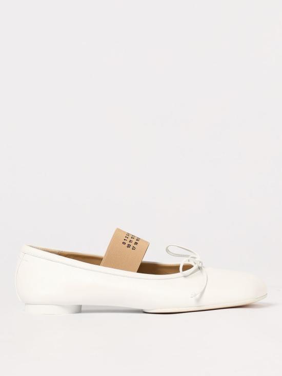 25SS MM6 메종마르지엘라 플랫 슈즈 S59WZ0099P3628 T1003 White