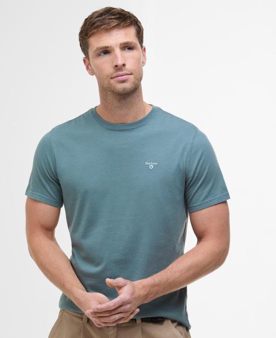 25SS 바버 반팔 티셔츠 MTS0670 MTS TE31 Vintage teal north shore trtn - BARBOUR