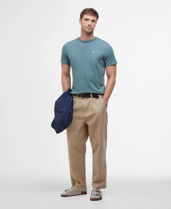 25SS 바버 반팔 티셔츠 MTS0670 MTS TE31 Vintage teal north shore trtn - BARBOUR