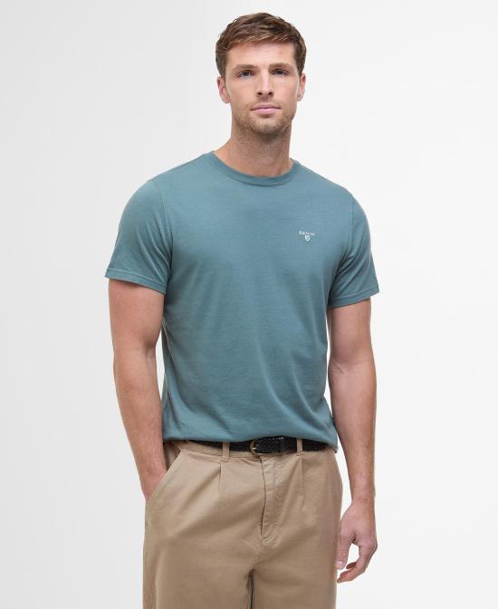 25SS 바버 반팔 티셔츠 MTS0670 MTS TE31 Vintage teal north shore trtn - BARBOUR