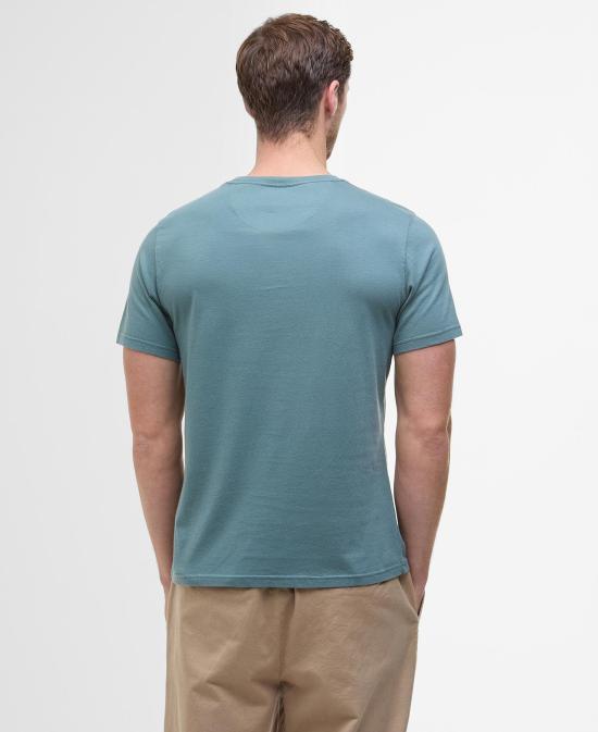 25SS 바버 반팔 티셔츠 MTS0670 MTS TE31 Vintage teal north shore trtn - BARBOUR