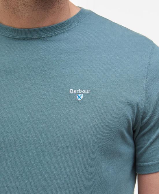 25SS 바버 반팔 티셔츠 MTS0670 MTS TE31 Vintage teal north shore trtn - BARBOUR