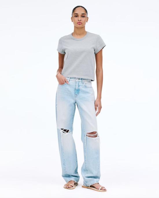  실버레이크 데님 팬츠 슬러브레이크 테스 롱 트위스티드 심 하트브레이크 호텔 블루 - SLVRLAKE