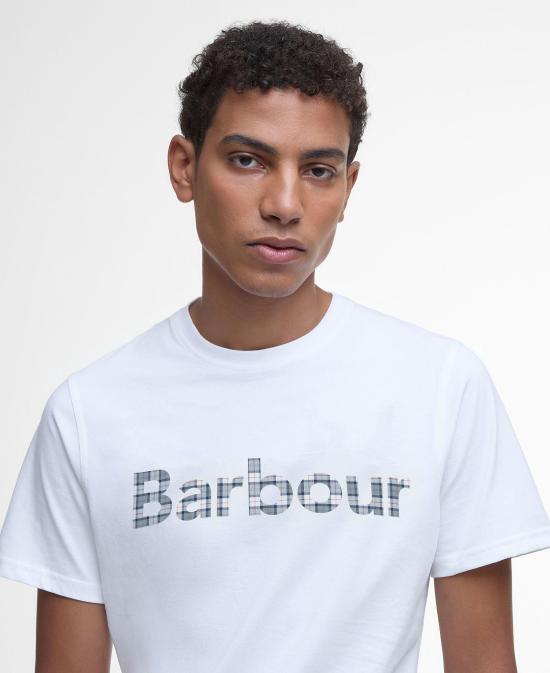 25SS 바버 반팔 티셔츠 MTS1265 MTS WH52 Antique white - BARBOUR