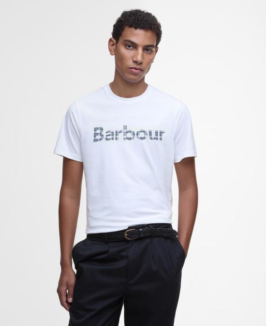 25SS 바버 반팔 티셔츠 MTS1265 MTS WH52 Antique white - BARBOUR
