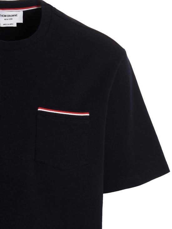 25SS 톰브라운 반팔 티셔츠 MJS183A07323415 Blue - THOM BROWNE