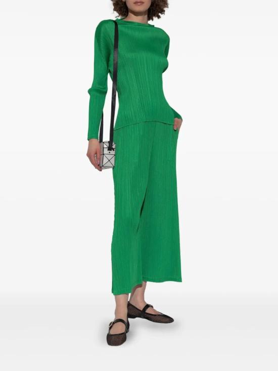 25SS 플리츠플리즈 스트레이트 팬츠 PP56JF125 62 GREEN - PLEATS PLEASE