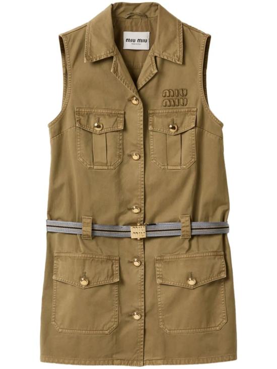 25SS 미우미우 숏 원피스 MF5714SOOO16MS OLIVA