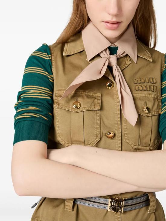 25SS 미우미우 숏 원피스 MF5714SOOO16MS OLIVA - MIU MIU