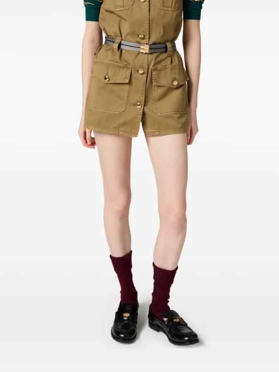 25SS 미우미우 숏 원피스 MF5714SOOO16MS OLIVA - MIU MIU