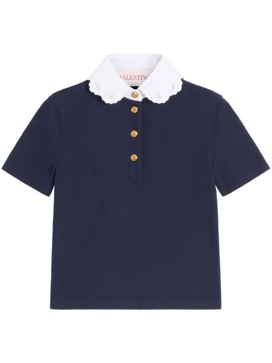 25SS 발렌티노 가라바니 폴로 티셔츠 6B3MH00Z95U NAVY