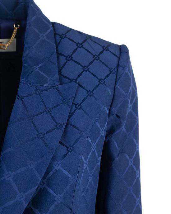 25SS 엘리자베타프랜치 코트 GI15352E2DC8 BLUE - ELISABETTA FRANCHI