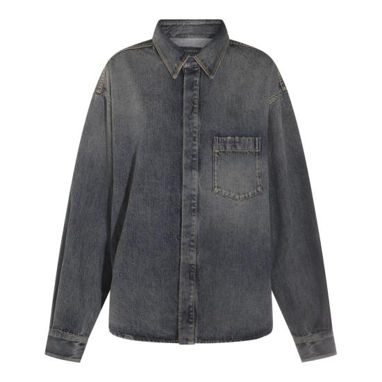 25SS 발렌시아가 셔츠 783691THW254245 SUN BLEACHED BLUE