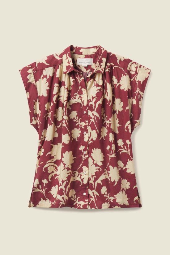  트로바타 블라우스 Trovata Della 셔츠 포트 섀도우 - TROVATA