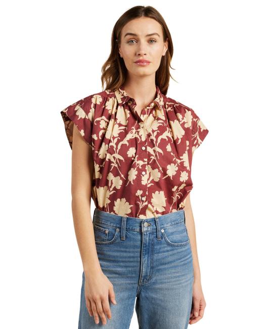  트로바타 블라우스 Trovata Della 셔츠 포트 섀도우