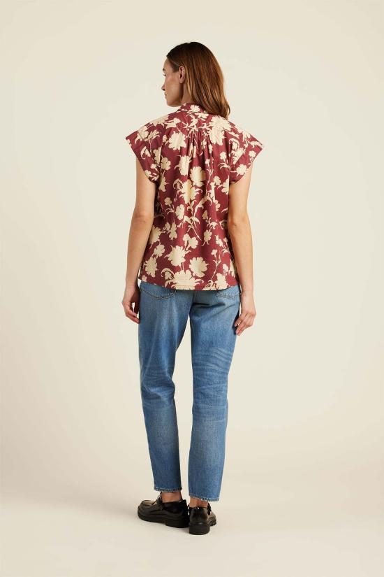  트로바타 블라우스 Trovata Della 셔츠 포트 섀도우 - TROVATA