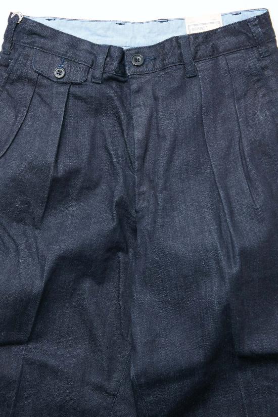  빔스 데님 팬츠 플러스 2 플리츠  인디고 - BEAMS