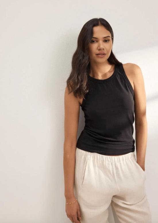  벨벳 민소매 티셔츠 그리어 탱크 블랙 - VELVET