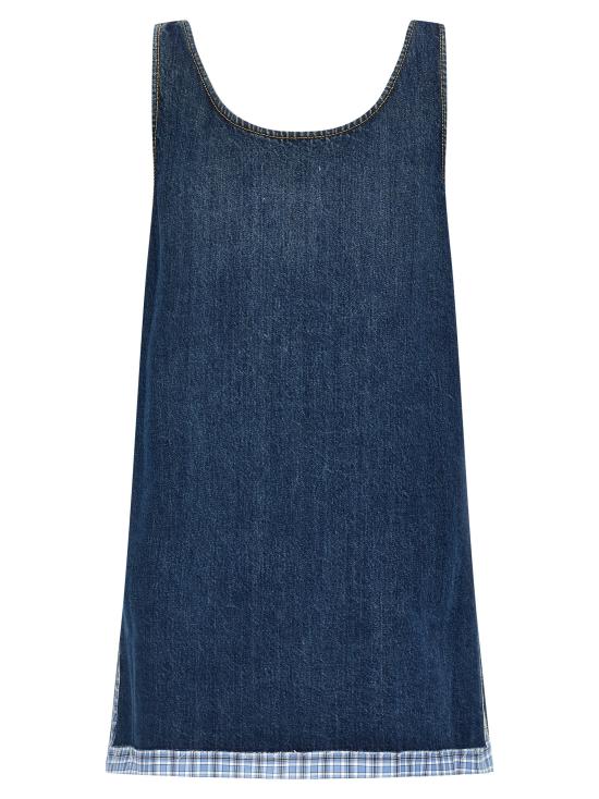 25SS 미우미우 숏 원피스 GWA219SOOO1568F0008 Blue - MIU MIU