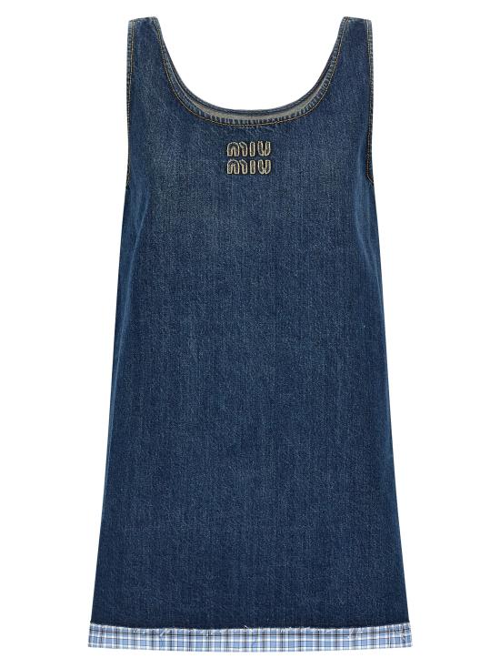 25SS 미우미우 숏 원피스 GWA219SOOO1568F0008 Blue