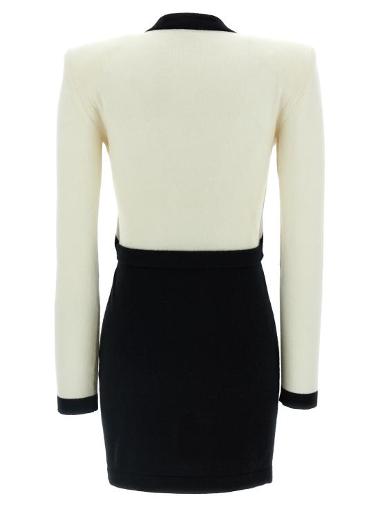 25SS 발망 숏 원피스 EF1R9259KH91GAU White Black - BALMAIN