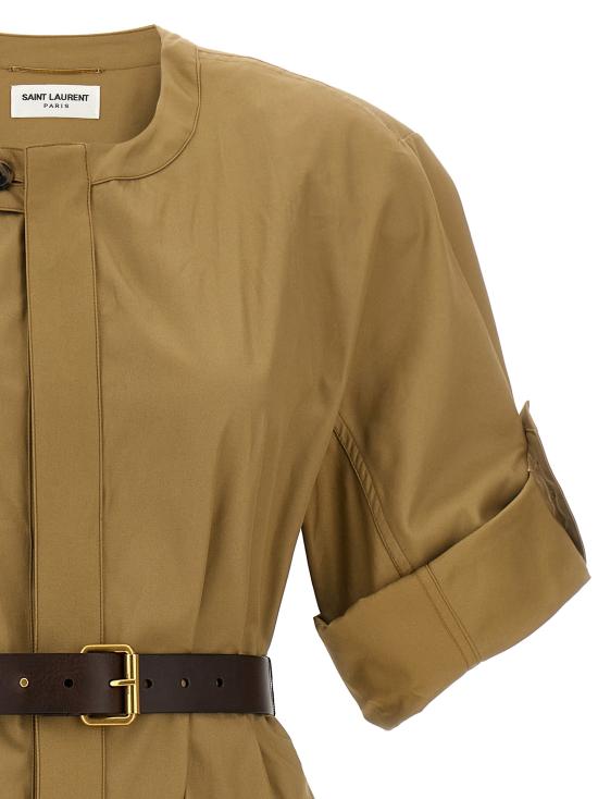  생로랑 숏 스커트 786339Y3A992611 Beige - SAINT LAURENT