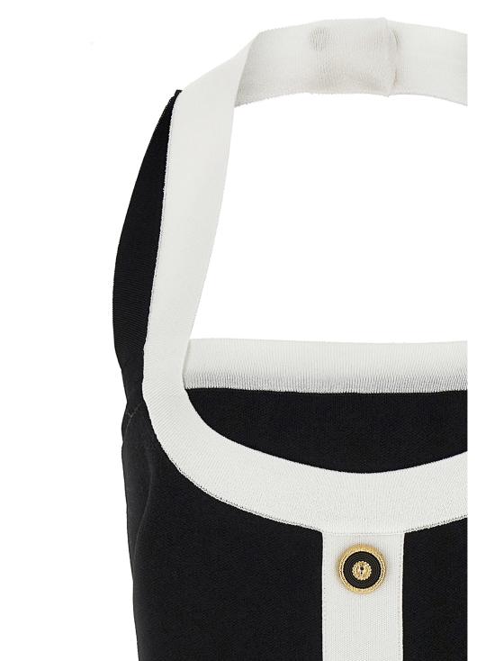 25SS 발망 숏 원피스 EF1R2390KH99EAB White Black - BALMAIN