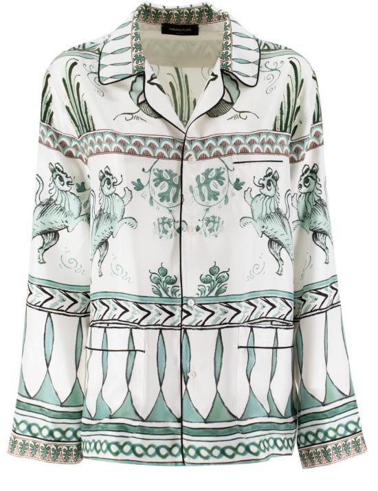 25SS 파비아나 필리피 셔츠 CAD275F734D860 VR1 VR1 BIANCO OTTANIO VERDE