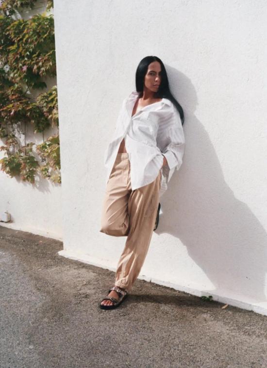  Rabens Saloner 민소매 티셔츠 레이븐스 살로너 바비 스트라이프 오버사이즈 버튼 다운 셔츠 - RABENS SALONER