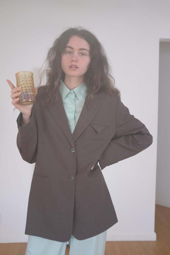  베클리나 반팔 티셔츠 클래식 셔츠 그린 - BEKLINA