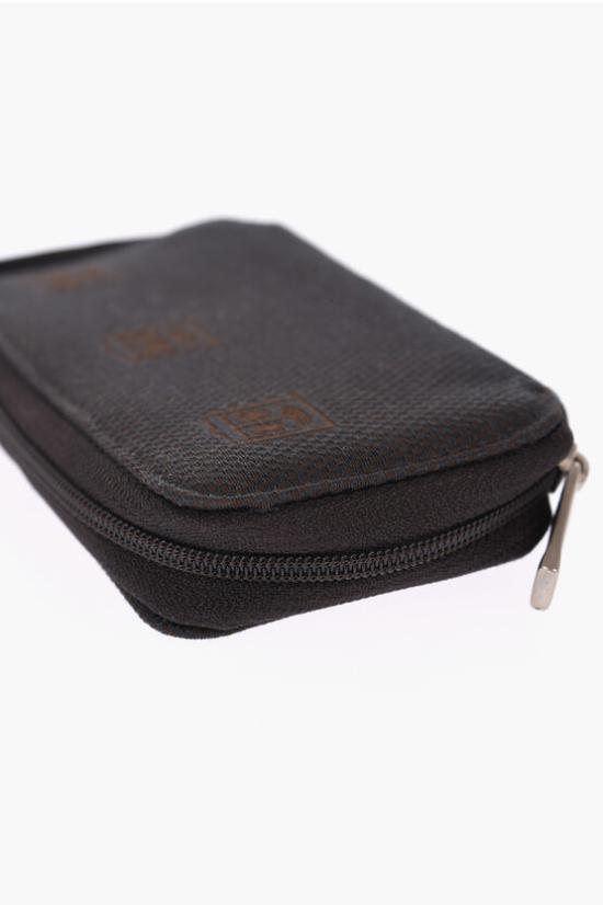  꼬르넬리아니 키링 KEYHOLDER FABRIC LOGO Marrone Grigio - CORNELIANI