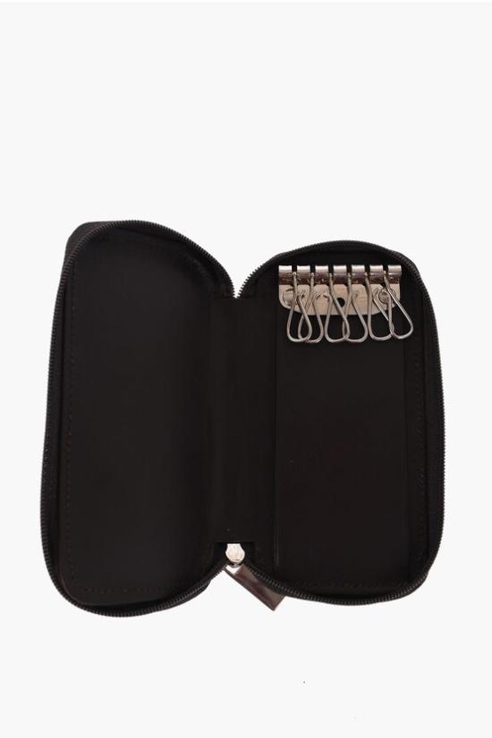  꼬르넬리아니 키링 KEYHOLDER FABRIC LOGO Marrone Grigio - CORNELIANI