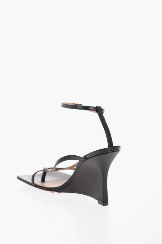  보테가베네타 스퀘어 토 앵클 스트랩 샌들 729743 VBSF0 1000 Black - BOTTEGA VENETA