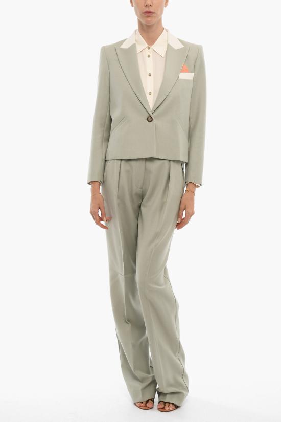  헤베스튜디오 수트 자켓 H222 BIBZ FLN AGV Green - HEBE STUDIO