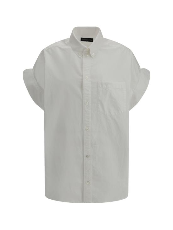 25SS 발렌시아가 셔츠 834033TNM60 9000 WHITE