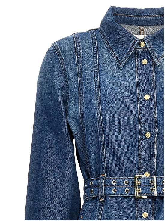 25SS 가니 롱 원피스 J1611567 Blue - GANNI