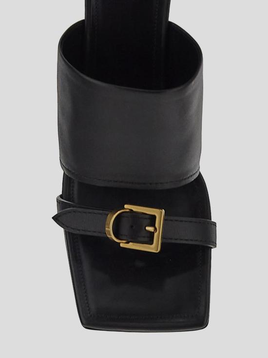 25SS 발렌시아가 뮬/슬리퍼 827913 WB2X11082 Black aged gold - BALENCIAGA