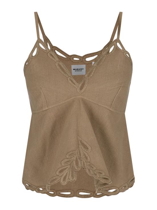 25SS 이자벨마랑에뚜왈 민소매 티셔츠 HT0537FA C1J12E 67LK Green