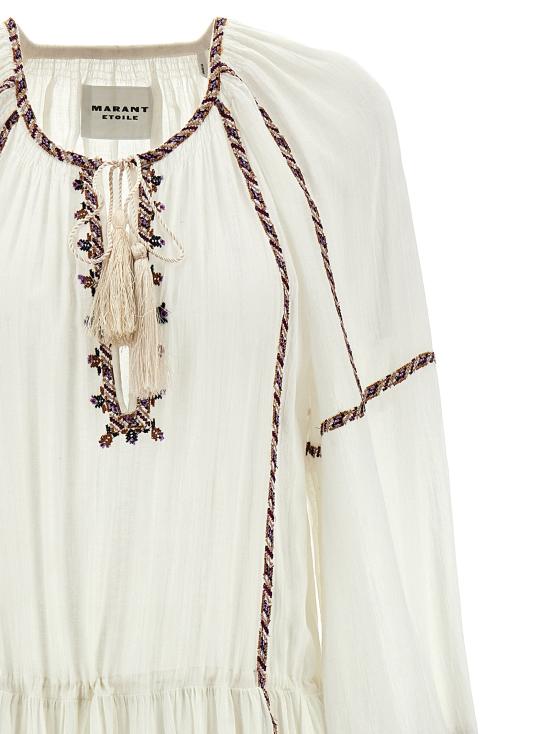 25SS 이자벨마랑에뚜왈 롱 원피스 RO0673FAC1J11EECOE White - ISABEL MARANT ETOILE